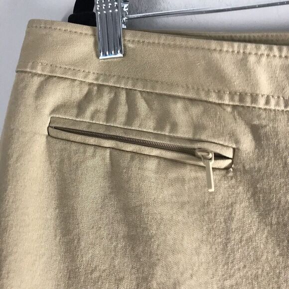 Talbots Size 20W‎ Petite Heritage Pants Crop Ankle Khaki Career Minimalist - Picture 4 of 13
